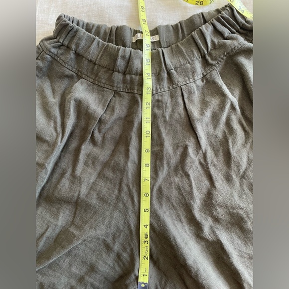 Black Crane tapered drop crotch linen pants - Picture 6 of 13